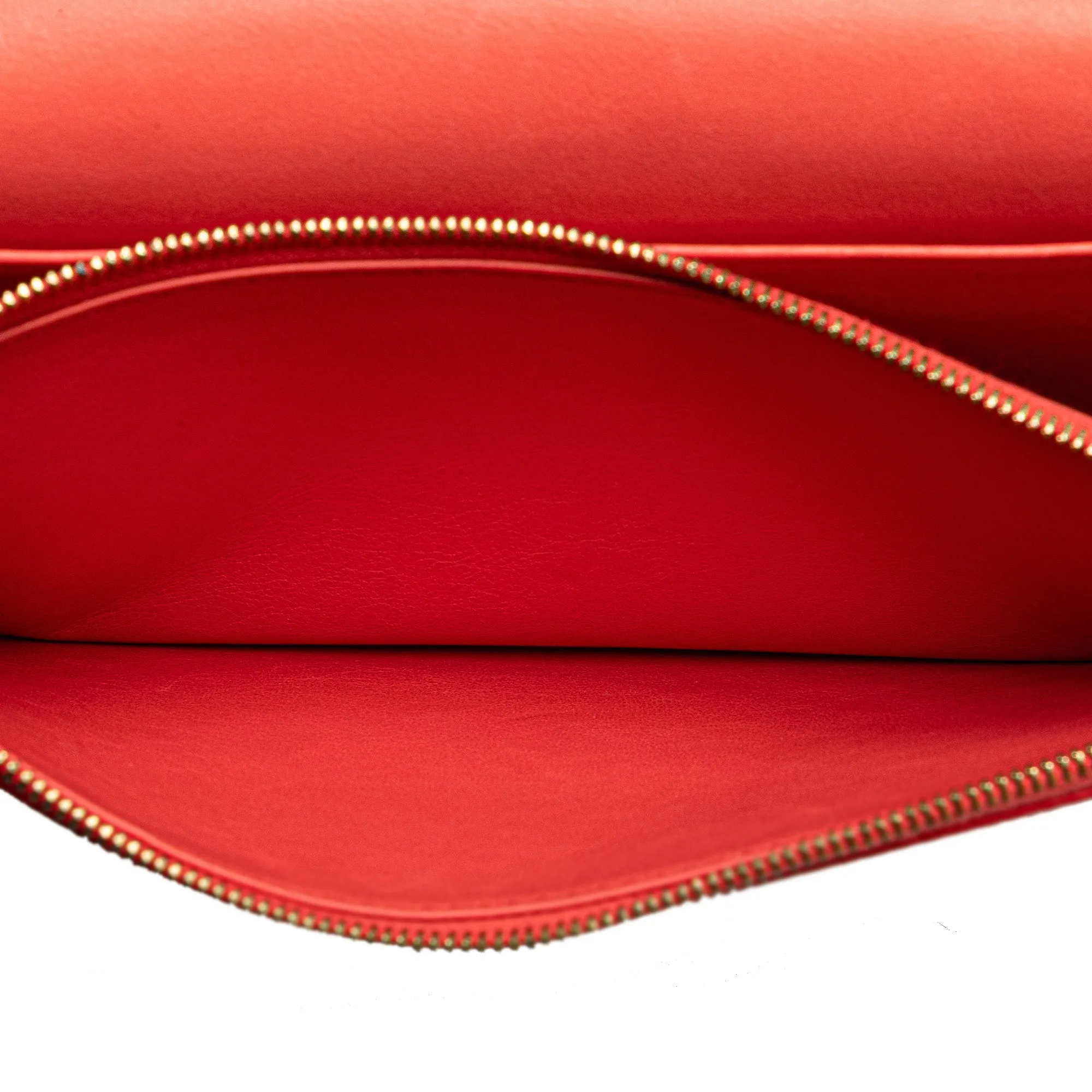 Frame Leather Wallet on Chain