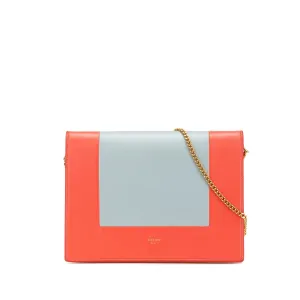 Frame Leather Wallet on Chain