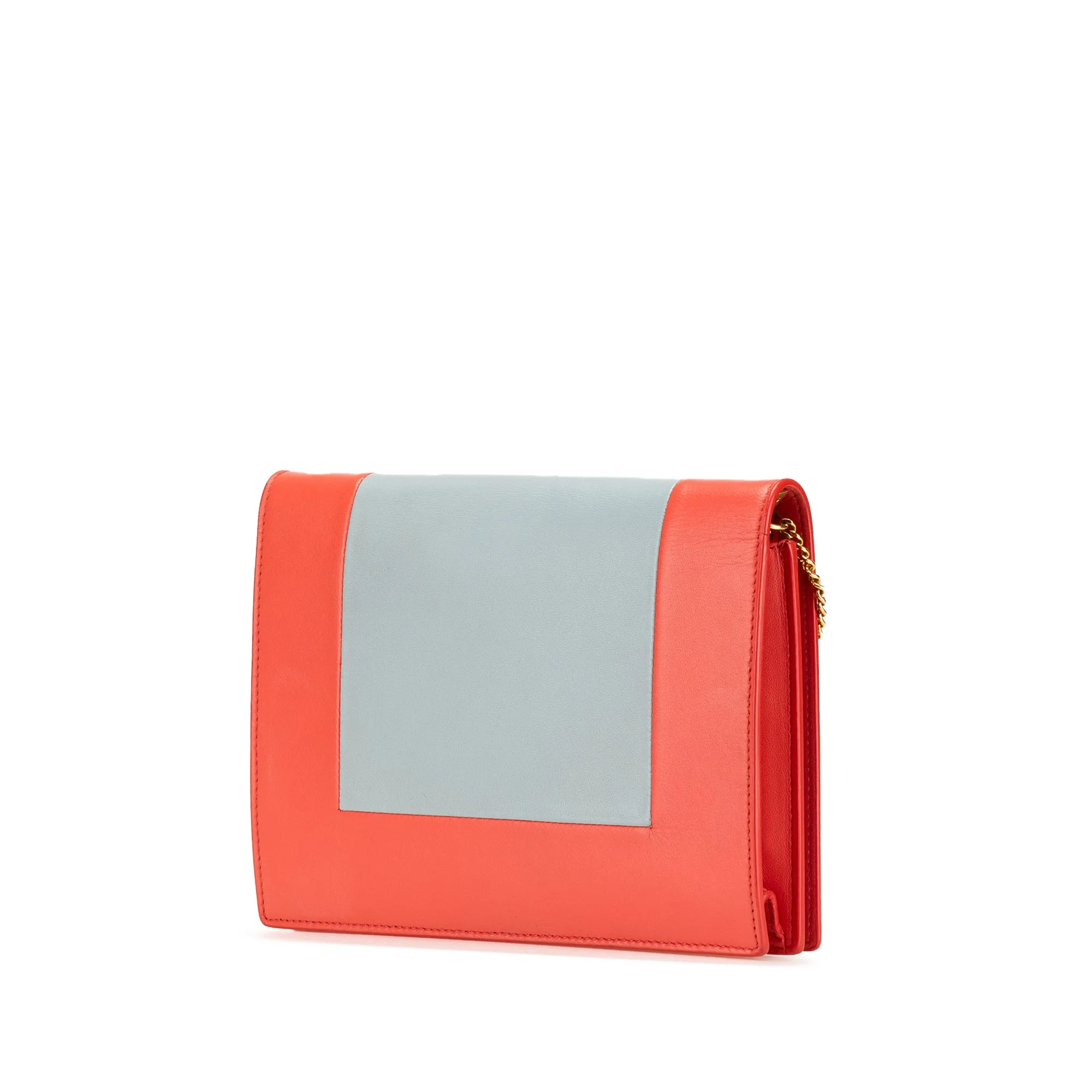 Frame Leather Wallet on Chain
