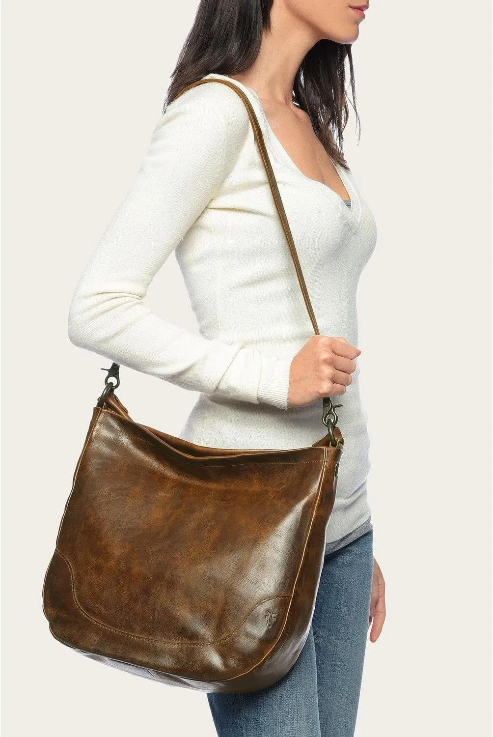 Frye Women's Melissa Hobo Handbag, Stylish Bag with Adjustable Strap & Pockets