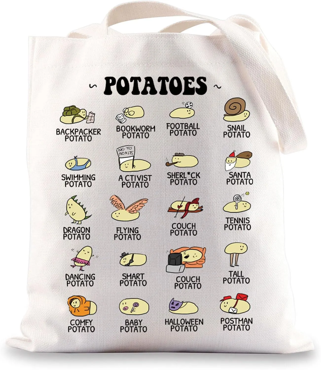 G2TUP Potatoes Tote Bag Lover Gift Shopping Bag Classification Gift Merch