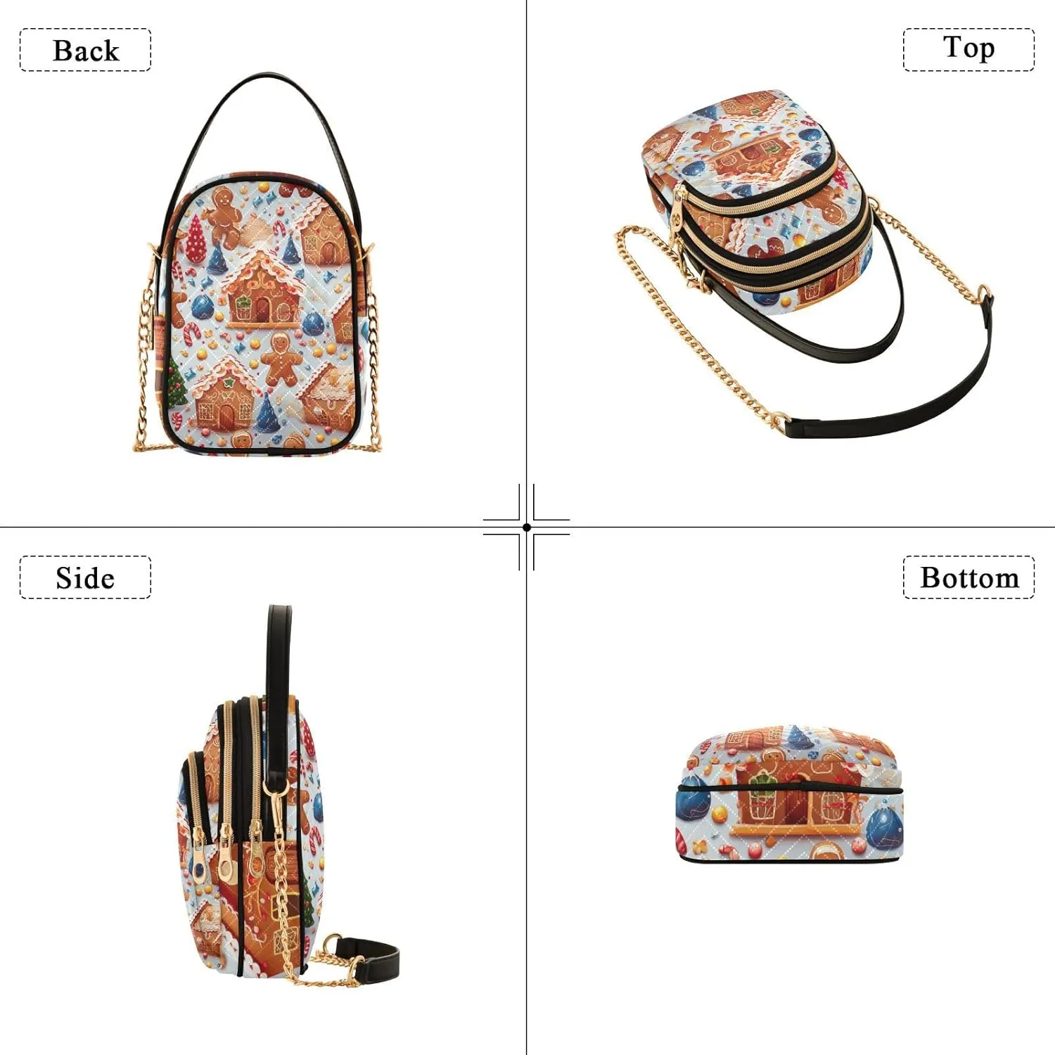 GAIGEO Orange Fall Leaves Handbag with Shoulder Strap, Women's Crossbody, Ladies Crossbody Bag