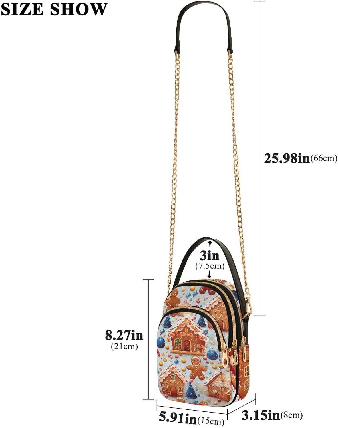 GAIGEO Orange Fall Leaves Handbag with Shoulder Strap, Women's Crossbody, Ladies Crossbody Bag
