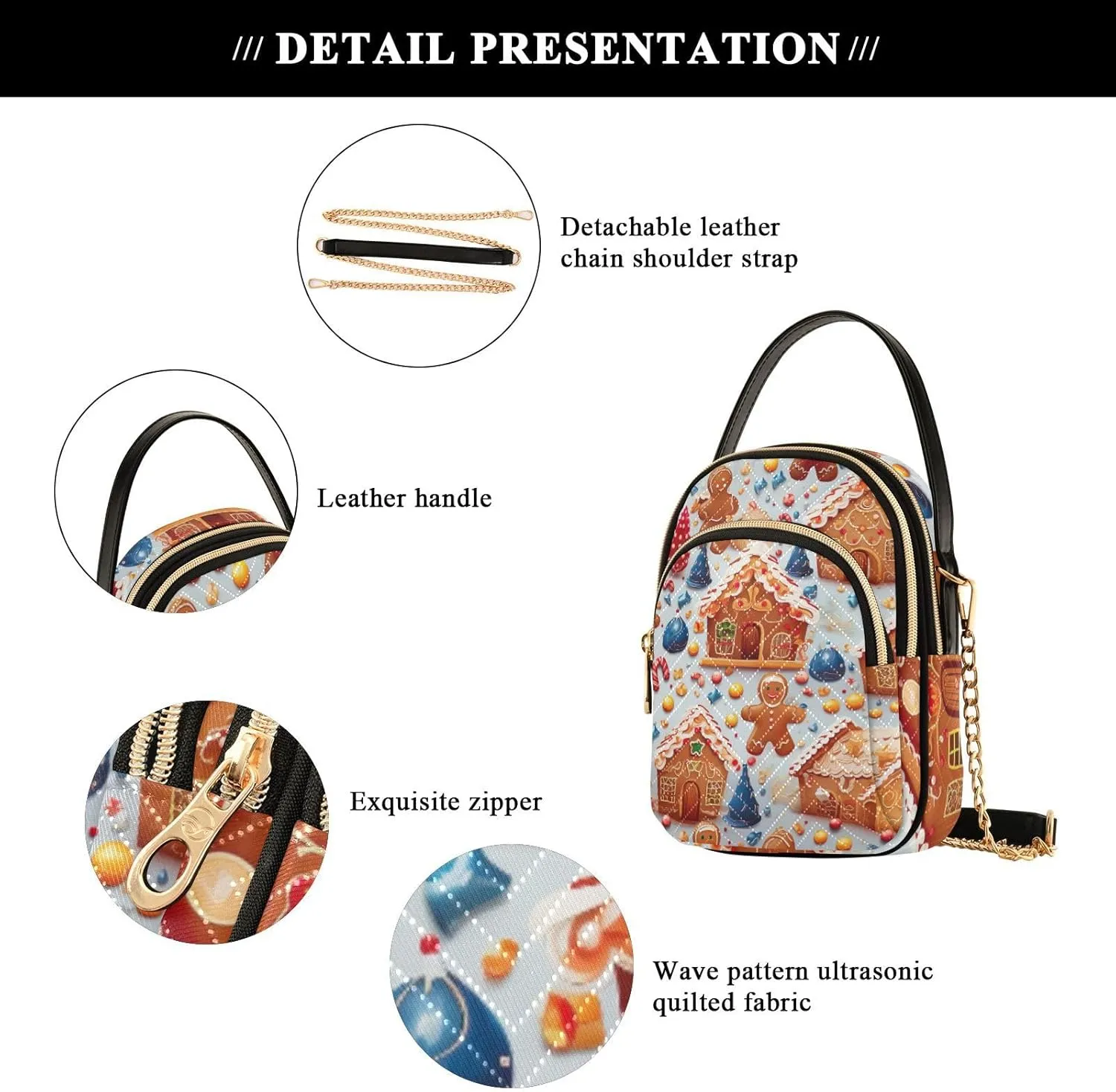 GAIGEO Orange Fall Leaves Handbag with Shoulder Strap, Women's Crossbody, Ladies Crossbody Bag