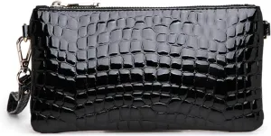 Genuine leather envelope handbag for women,chain strap single shoulder crossbody women's small bag