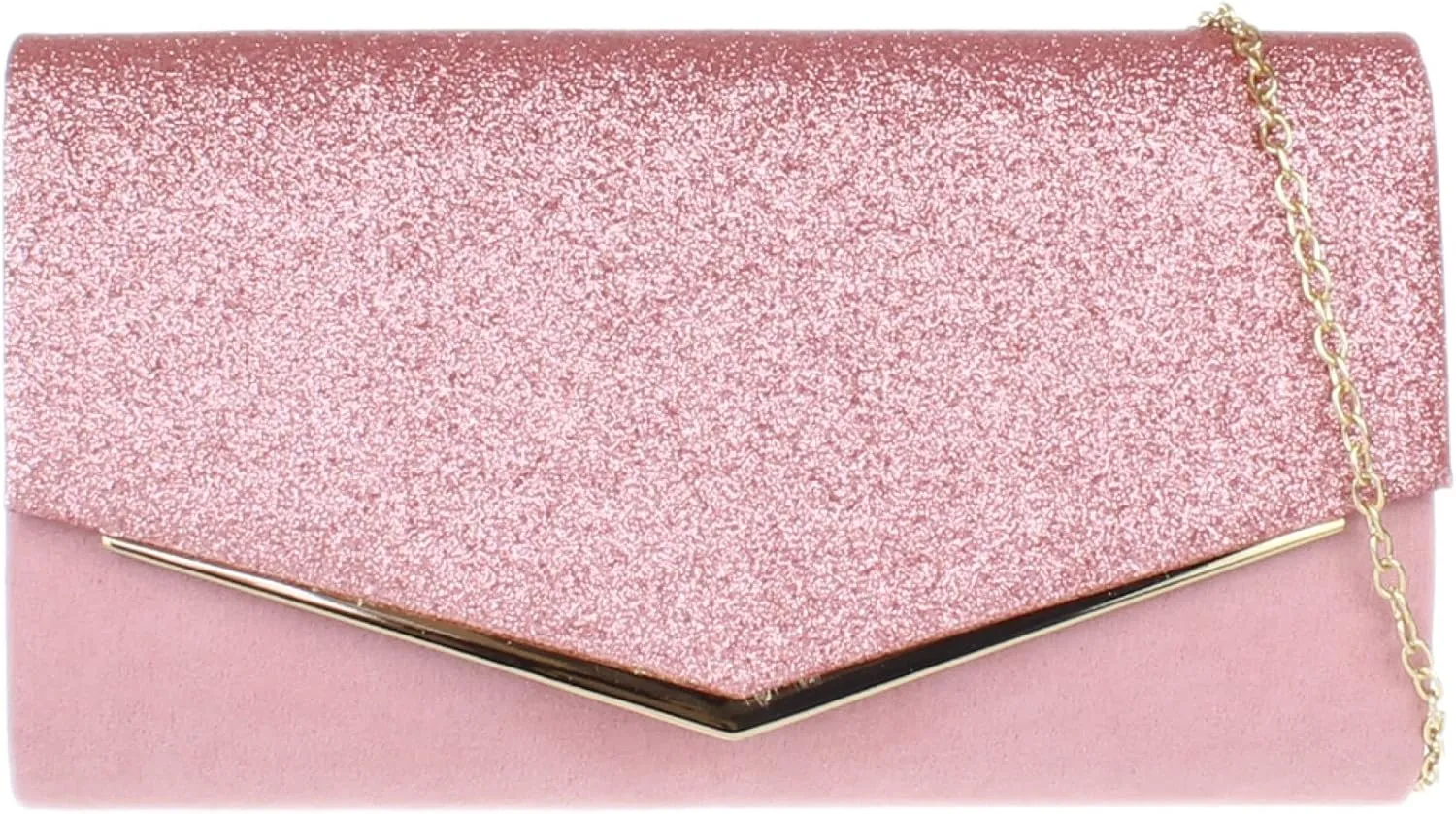 Girly HandBags Womens Glitter Flap Clutch Bag