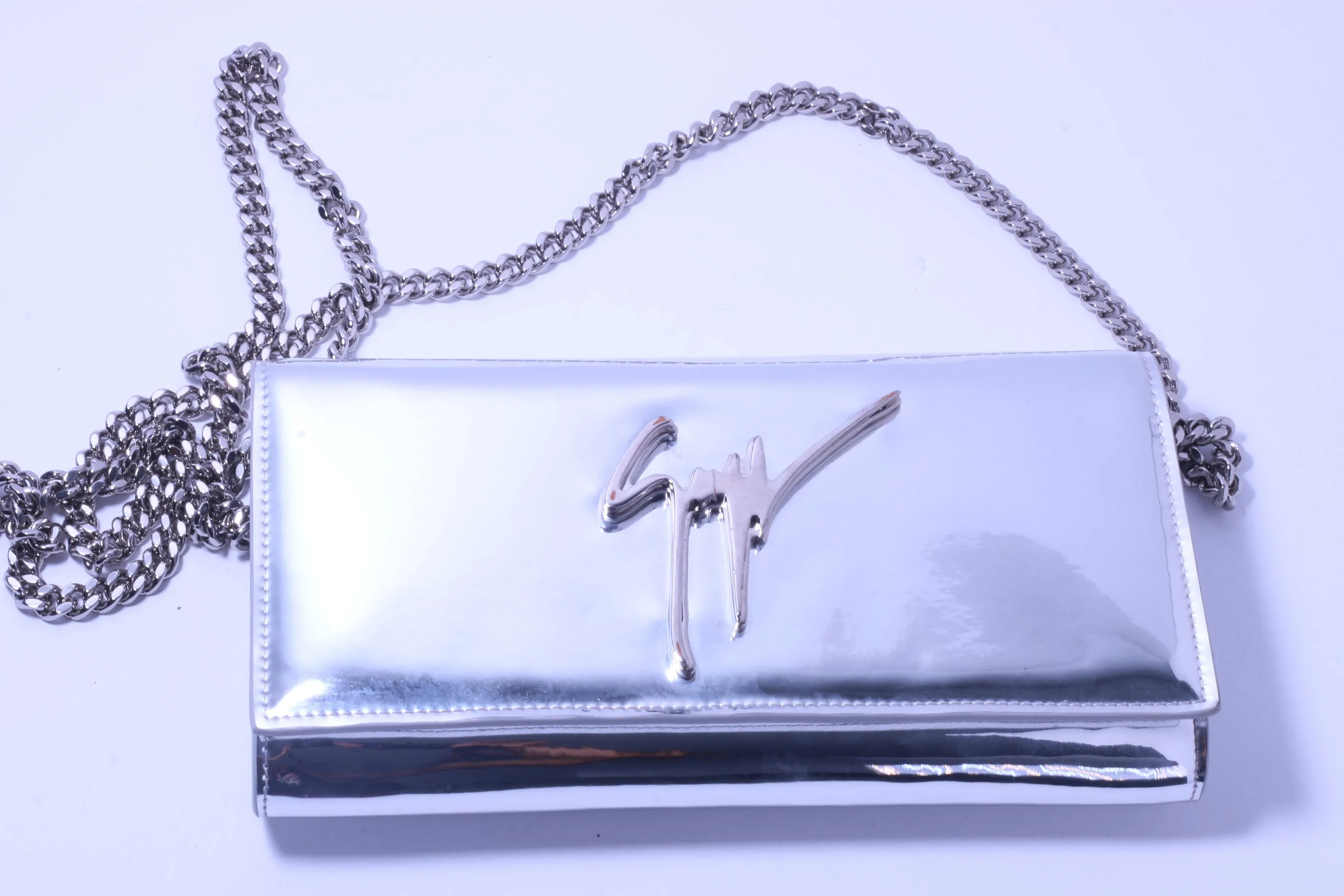 Giuseppe Zanotti Silver Clutch