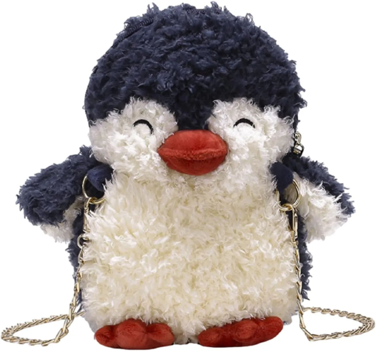 GK-O Penguin Plush Shoulder Bag Cartoon Animal Women's Crossbody Chain Handbag