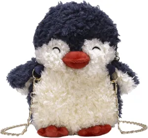 GK-O Penguin Plush Shoulder Bag Cartoon Animal Women's Crossbody Chain Handbag