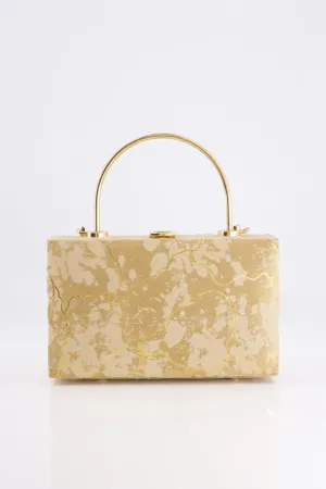 Gold Marble Clutch