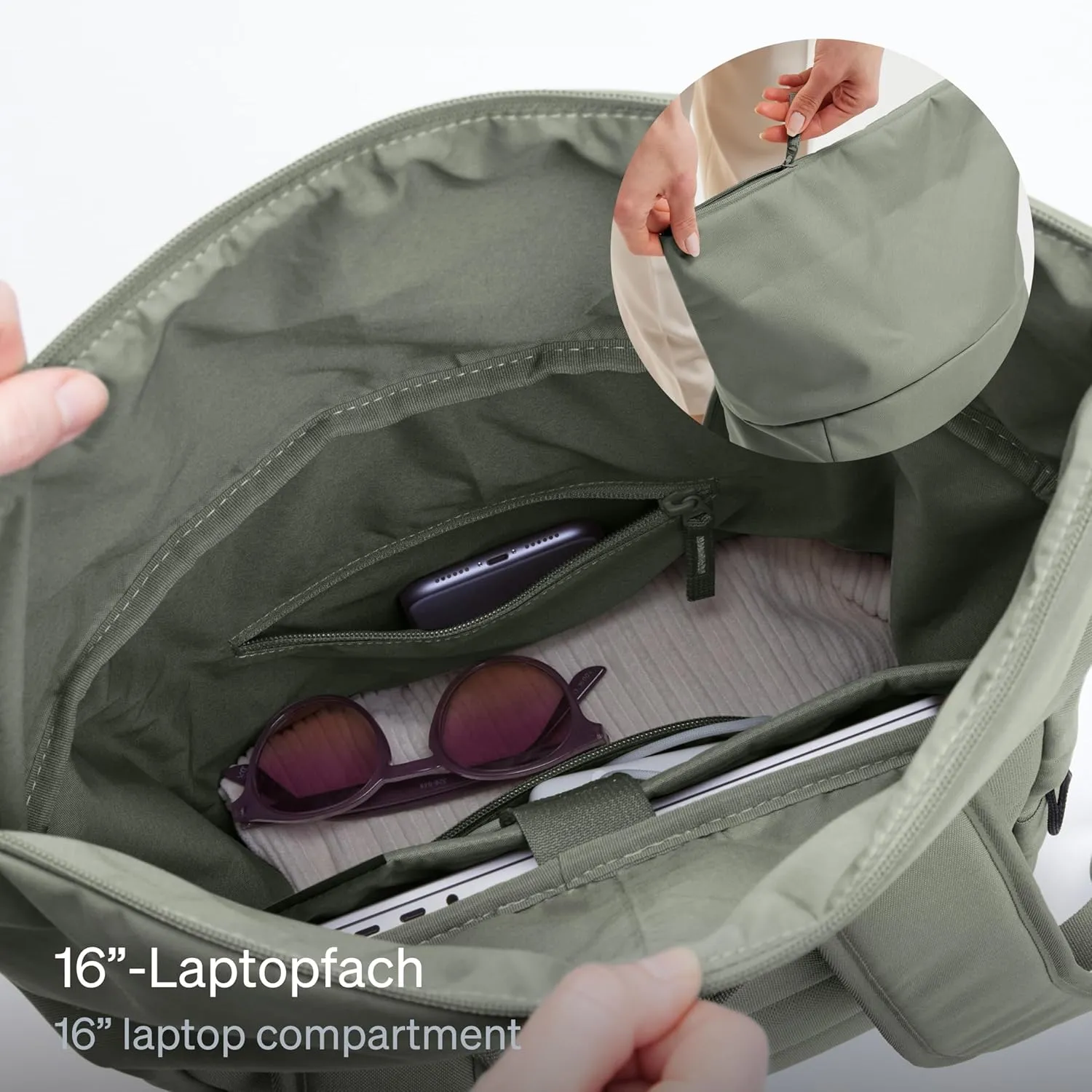 GOT BAG - ROLLTOP EASY Backpack, Backpack for Hiking & Travel with a 16” Laptop Sleeve, Eco-Conscious Bag Made of Recycled Ocean Impact Plastic™ (Bass Color)