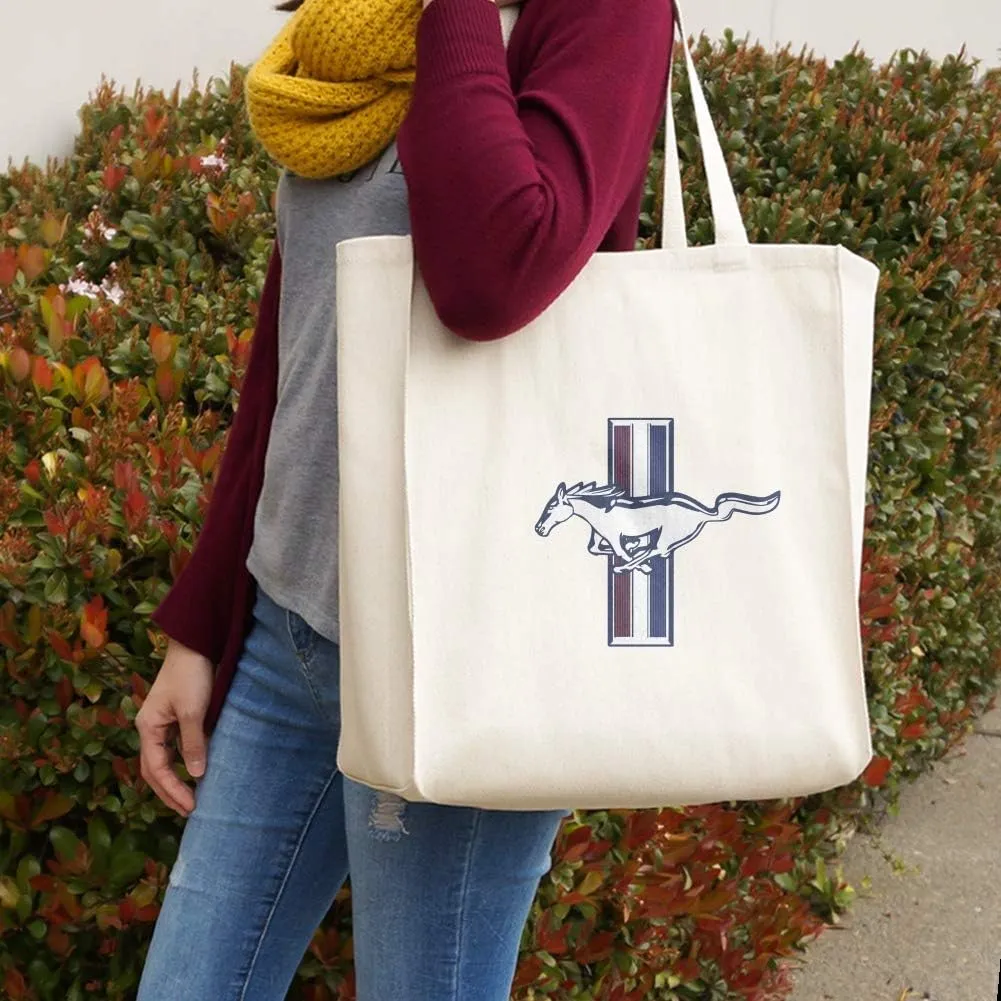 GRAPHICS & MORE Ford Mustang Logo Grocery Travel Reusable Tote Bag
