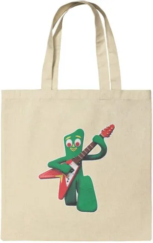 GRAPHICS & MORE Gumby Playing Guitar Rock and Roll Grocery Travel Reusable Tote Bag