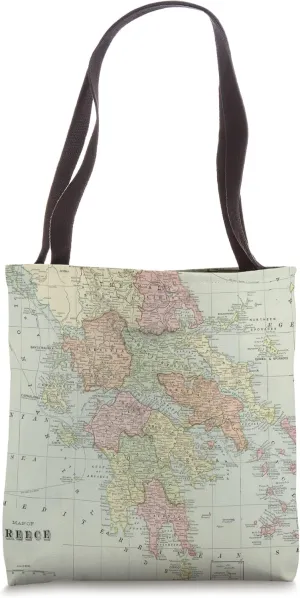 Greece Map (1895) Tote Bag