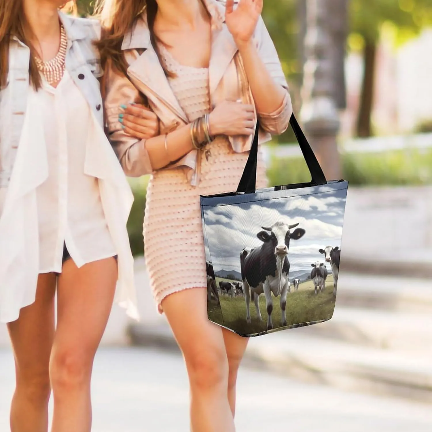 Grocery Bag Reusable Tote Bag Foldable Flamingo Palm Trees Leaf Shopping Bag Handbag Washable Shoulder Bag for Travel