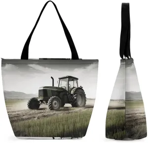 Grocery Bag Reusable Tote Bag Foldable Steam Locomotive Train Shopping Bag Handbag Washable Shoulder Bag for Travel