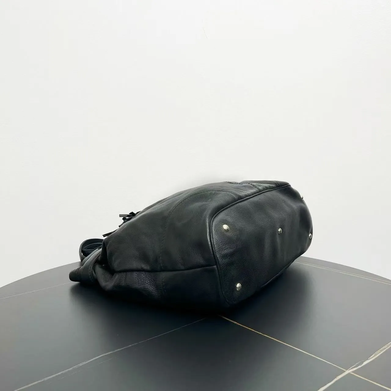 Gucci Black Leather Indy Tote Bag