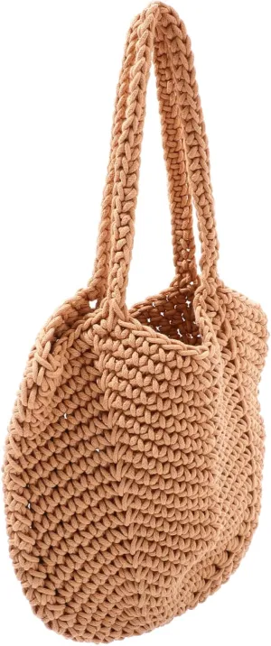 Hand Woven Cotton Rope Beach Bag for Women Stylish Summer Tote Bag with Delicate Design for Outdoor Activities Picnics and Daily Shopping Present for Friends