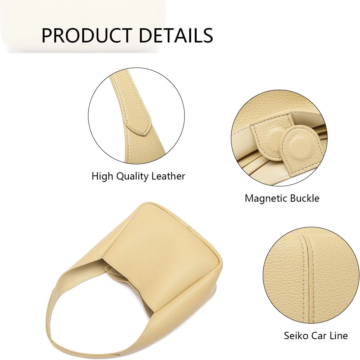 Handbag Chic Vegan Leather Tote Bag for Women Daily Carryall Magnetic Buckle Large Capacity