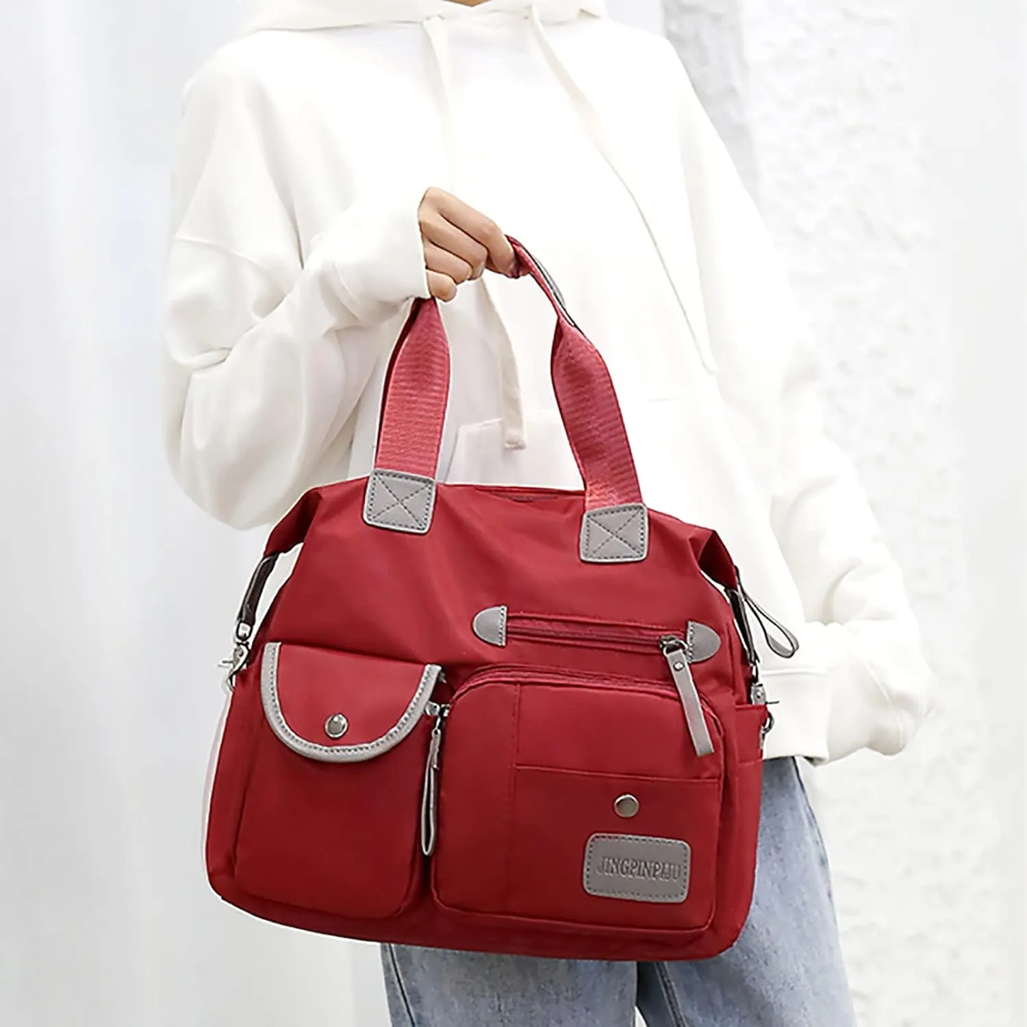 Handbag For Women Waterproof Nylon Crossbody Bag Shoulder Handbag Storage Tote