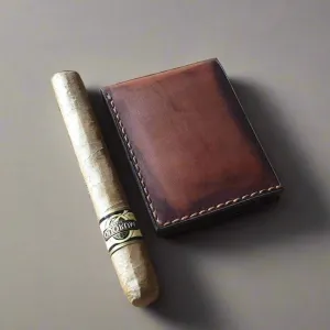Handdyed antique finished leather wallet