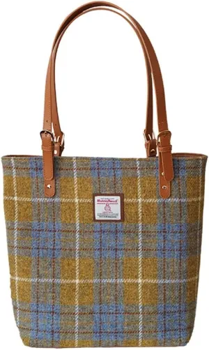 Harris Tweed Tote bag Retro Plaid Large Capacity Handbag Versatile Shoulder Bag