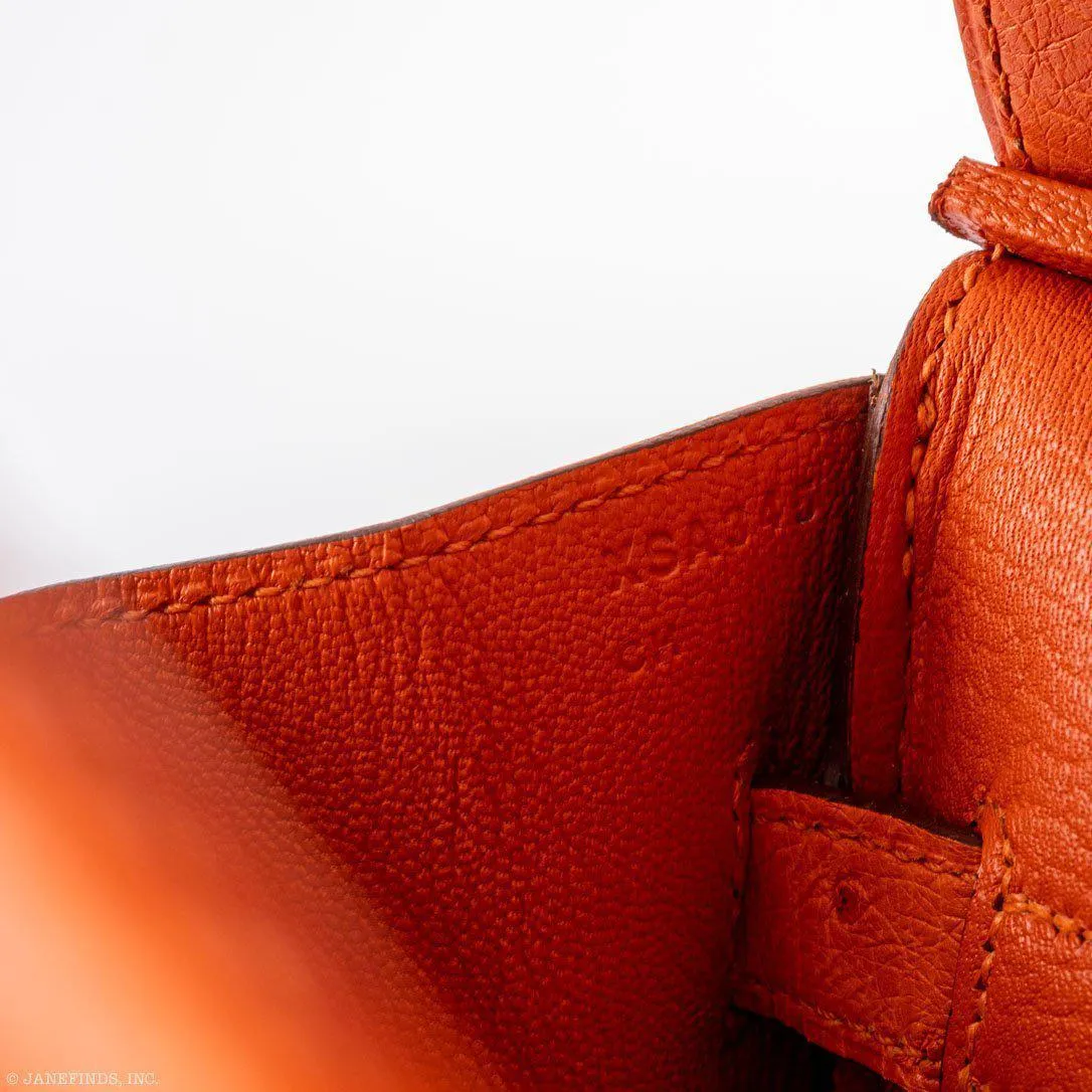 Hermes Birkin 30 Tangerine Ostrich with Gold Hardware - 2016, X