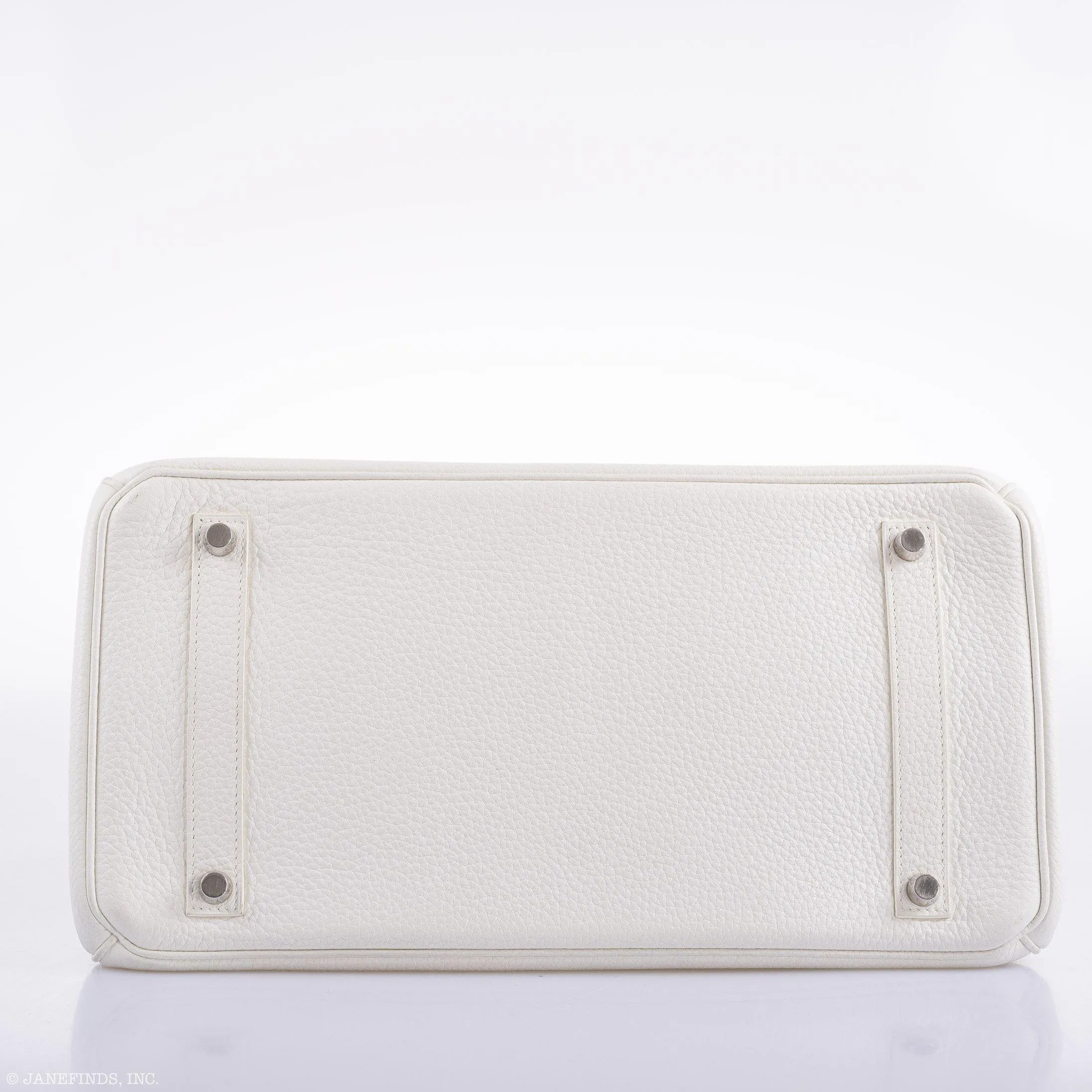 Hermes Birkin 35 White Clemence leather Palladium Hardware - N Square