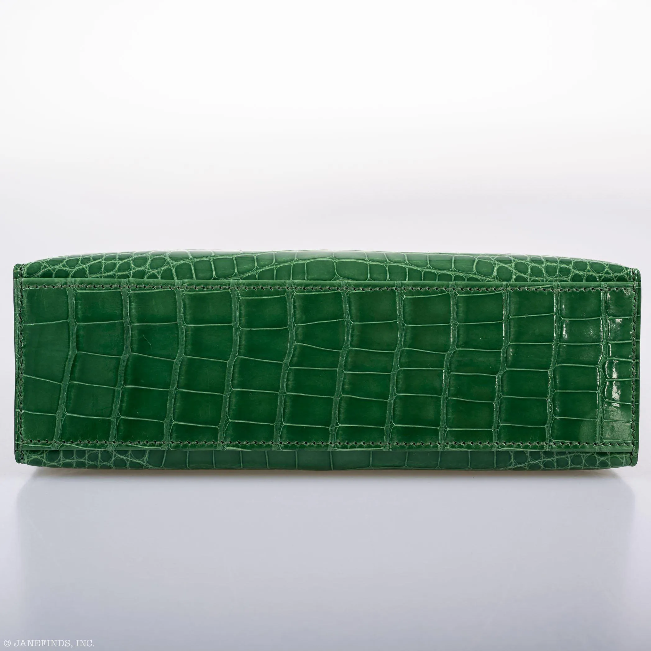 Hermes JPG Kelly Pochette Cactus Alligator with Gold Hardware - 2017, A
