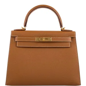 Hermes Kelly 28 Sellier Gold Epsom with Gold Hardware - 2020, Y