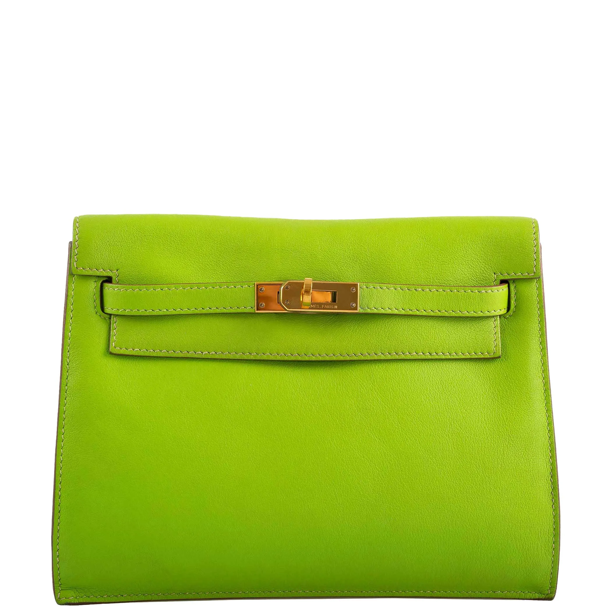 Hermes Kelly Danse II Vert Cru Swift with Gold Hardware - 2004, H Square
