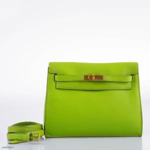 Hermes Kelly Danse II Vert Cru Swift with Gold Hardware - 2004, H Square