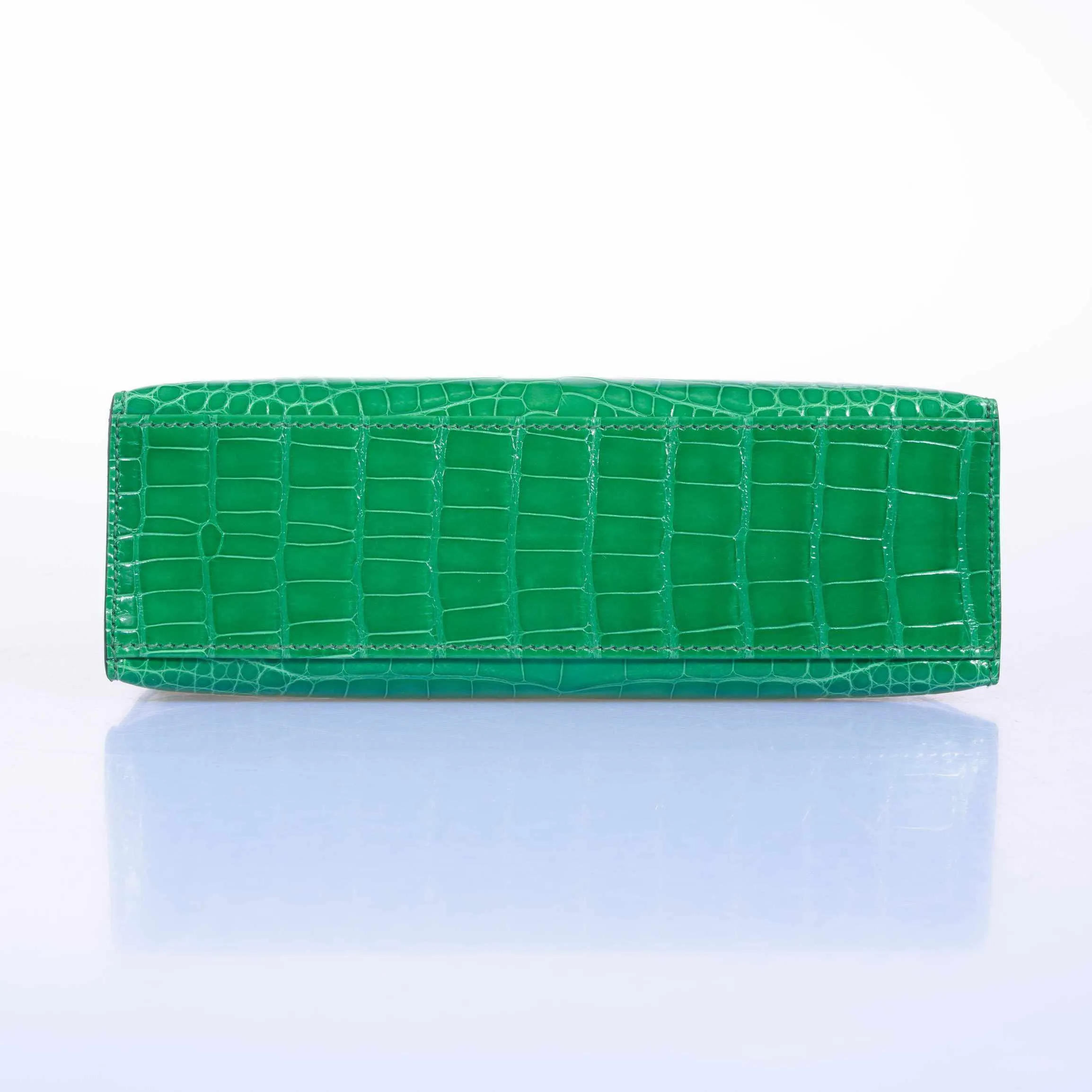 Hermès JPG Kelly Pochette Cactus Emerald Alligator Gold Hardware