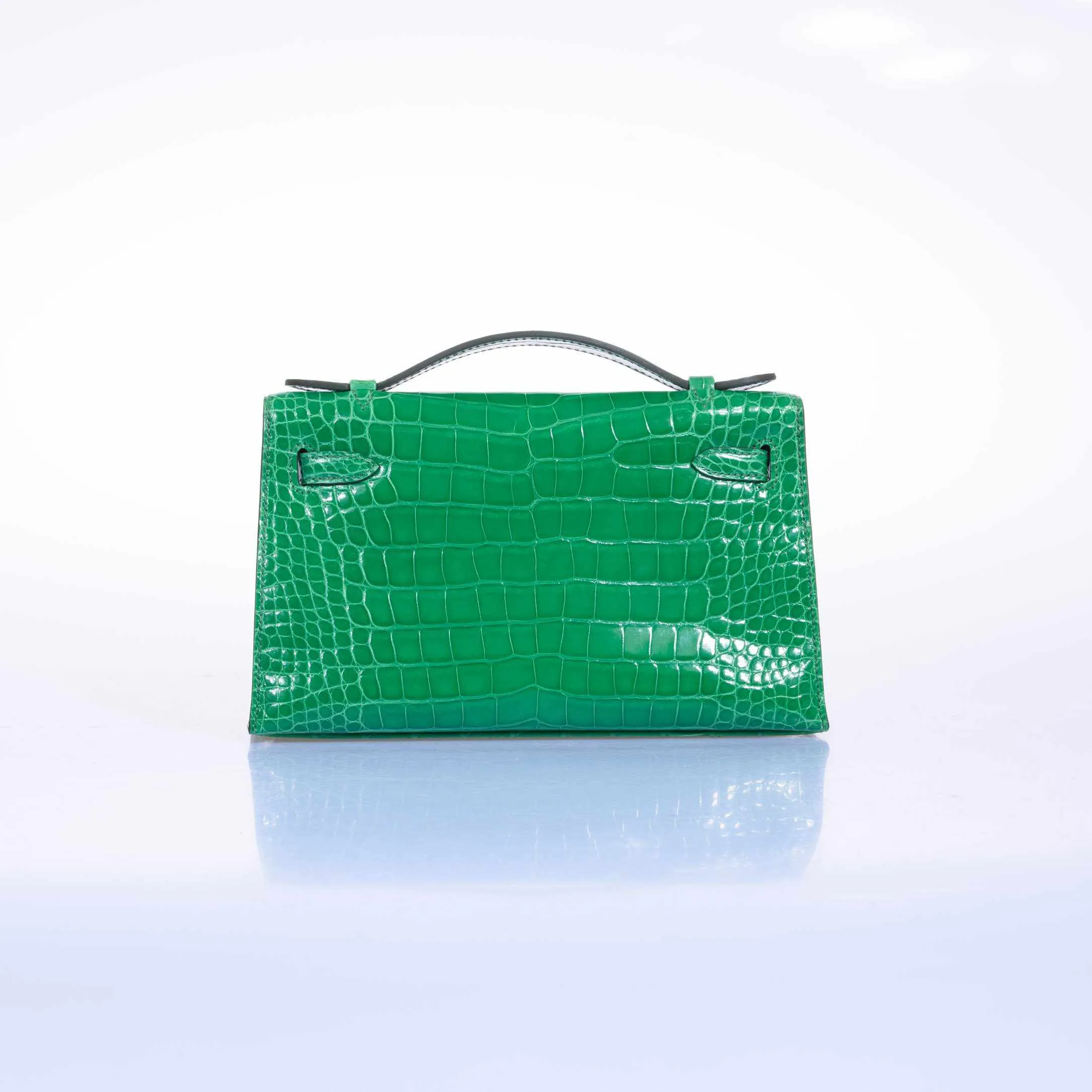 Hermès JPG Kelly Pochette Cactus Emerald Alligator Gold Hardware