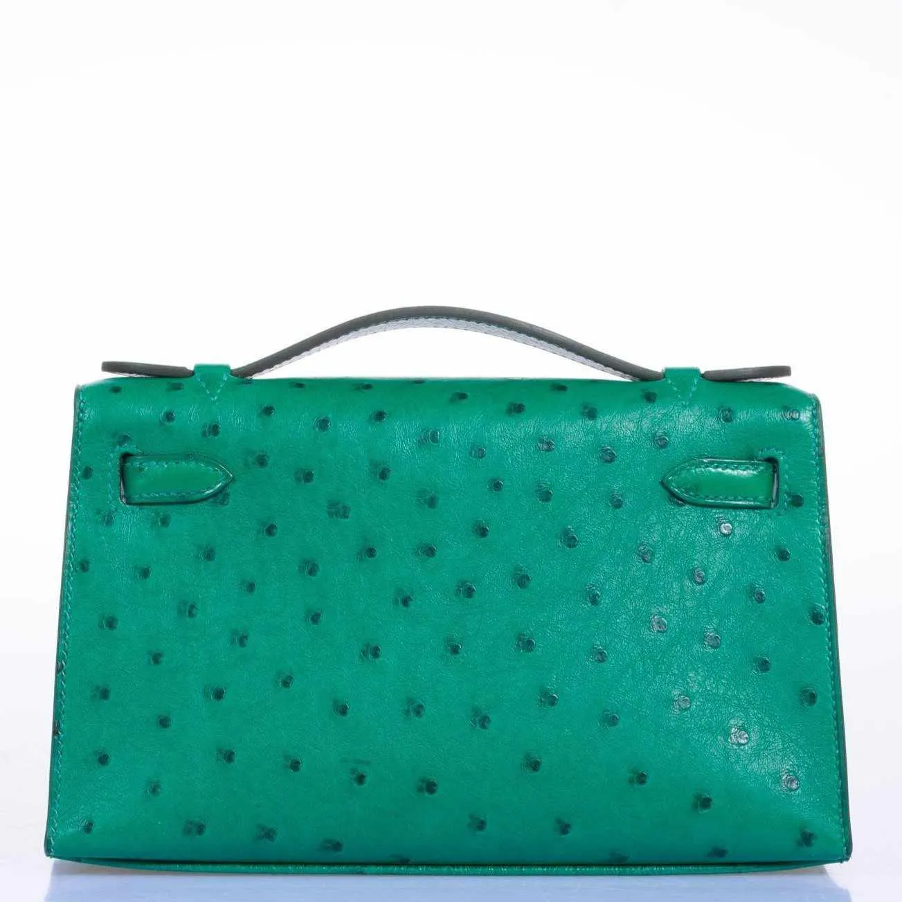 Hermès Kelly JPG Pochette Vert Vertigo Ostrich Gold Hardware
