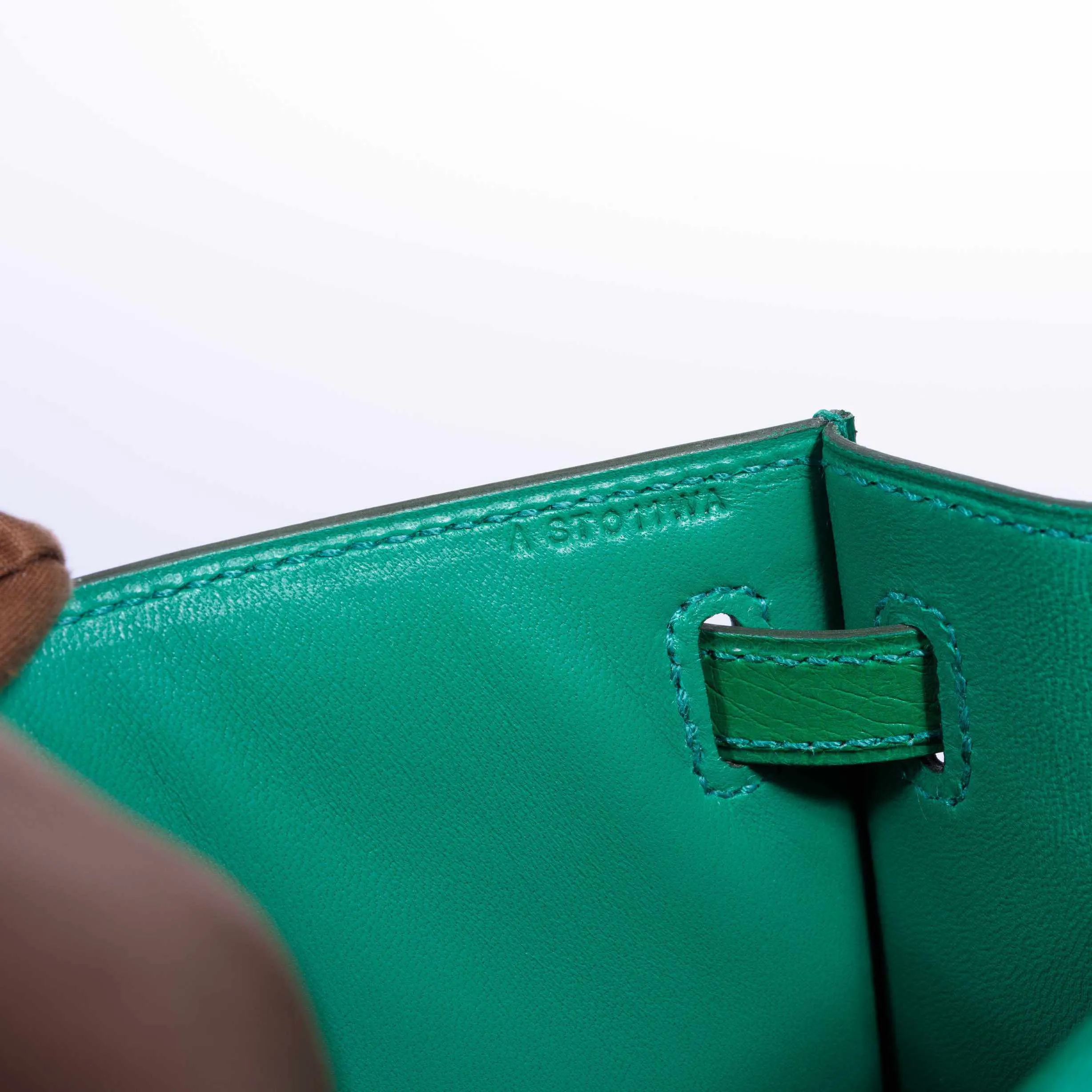 Hermès Kelly JPG Pochette Vert Vertigo Ostrich Gold Hardware