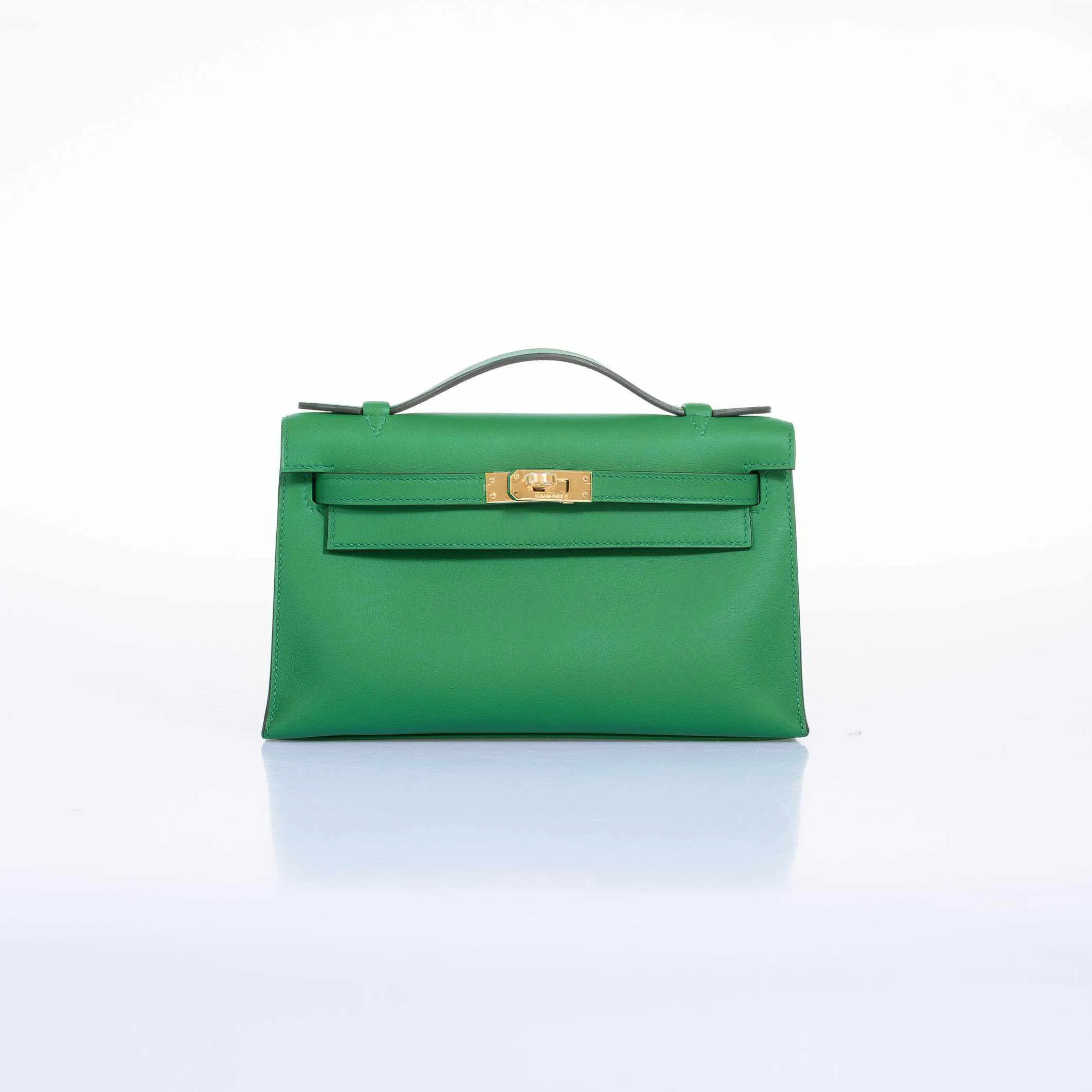 Hermès Kelly Mini Pochette Vert Vertigo Swift Gold Hardware