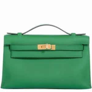 Hermès Kelly Mini Pochette Vert Vertigo Swift Gold Hardware