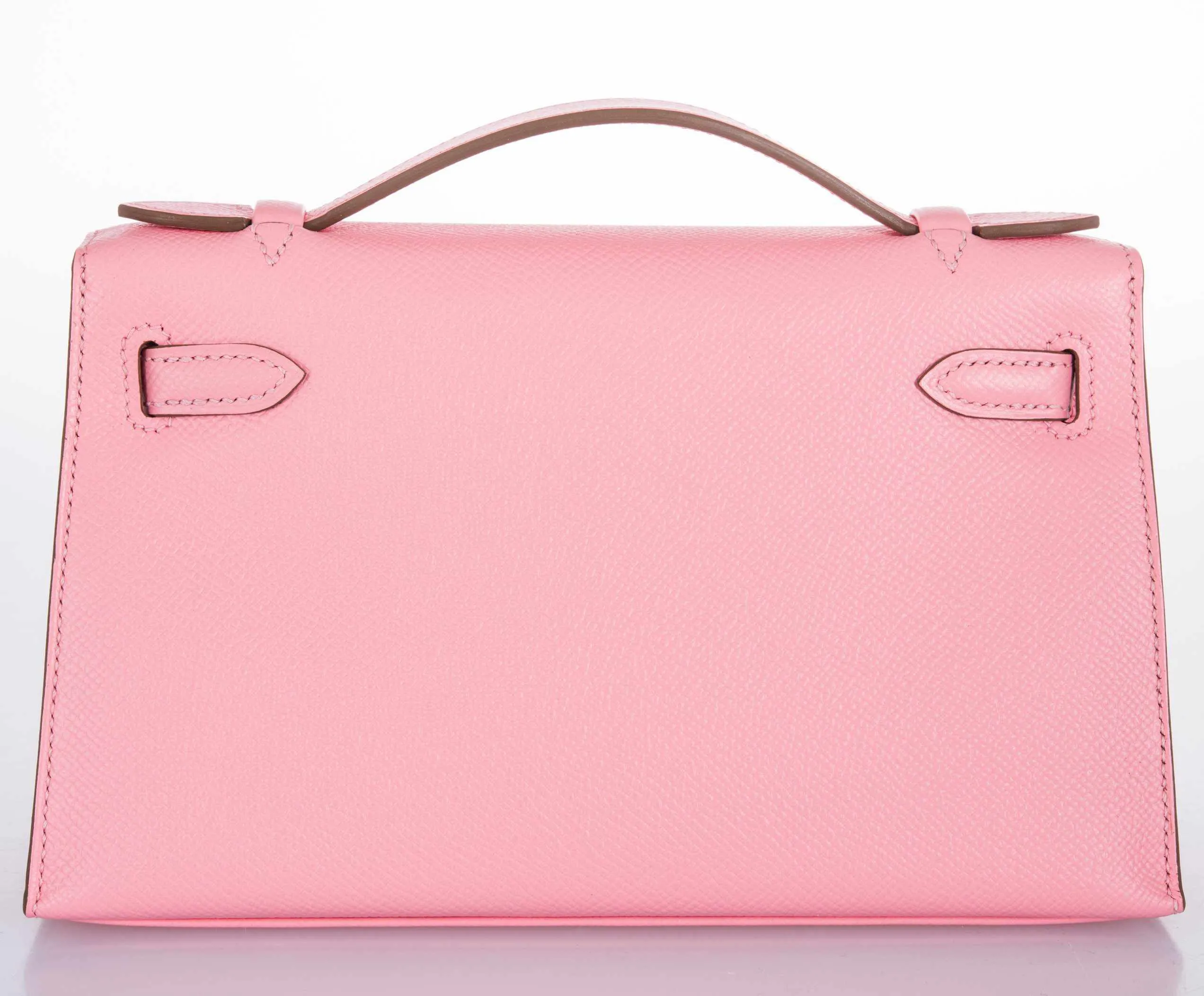 Hermès Kelly Pochette Rose Confetti Epsom Palladium Hardware