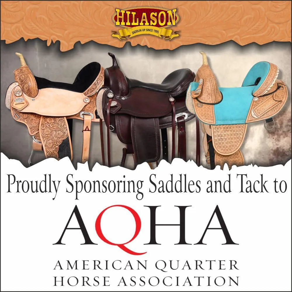 HILASON Flex Tree Western Horse Saddle in American Leather Barrel Trail | Leather Saddle | Western Saddle | Saddle for Horses | Horse Saddle Western