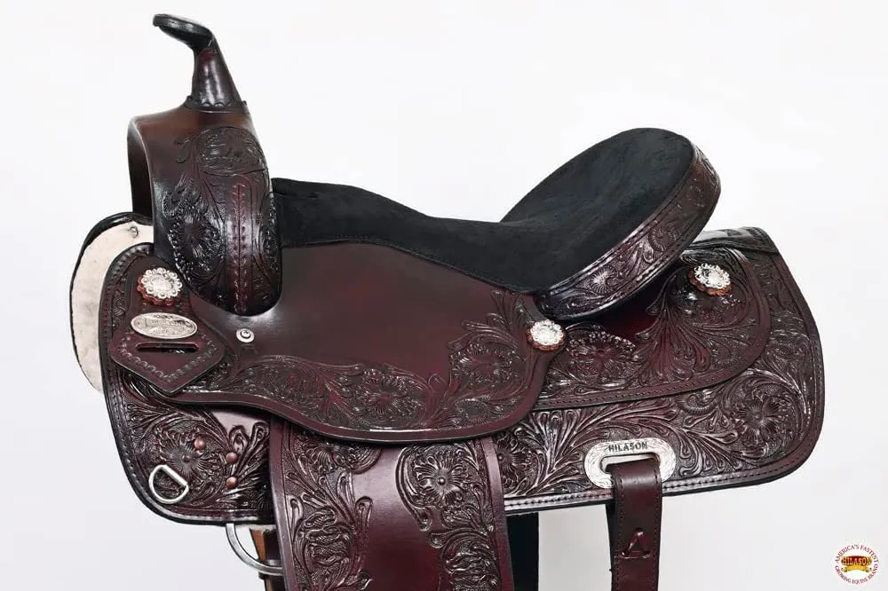 HILASON Western Draft Horse Trail Pleasure American Leather Saddle | Horse Saddle | Western Saddle | Draft Horse Saddle | Saddle for Horses | Horse Leather Saddle