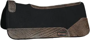 HILASON Western Wool Felt Horse Saddle Pad W/Distressed Wear Leather | Felt Saddle Pad | Felt Saddle Pad for Horses | Western Felt Saddle Pad | Felt Horse Saddle Pad | Wool Felt Horse Pad