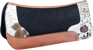 HILASON Western Wool Felt Horse Saddle Pad W/Distressed Wear Leather | Felt Saddle Pad | Felt Saddle Pad for Horses | Western Felt Saddle Pad | Felt Horse Saddle Pad | Wool Felt Horse Pad