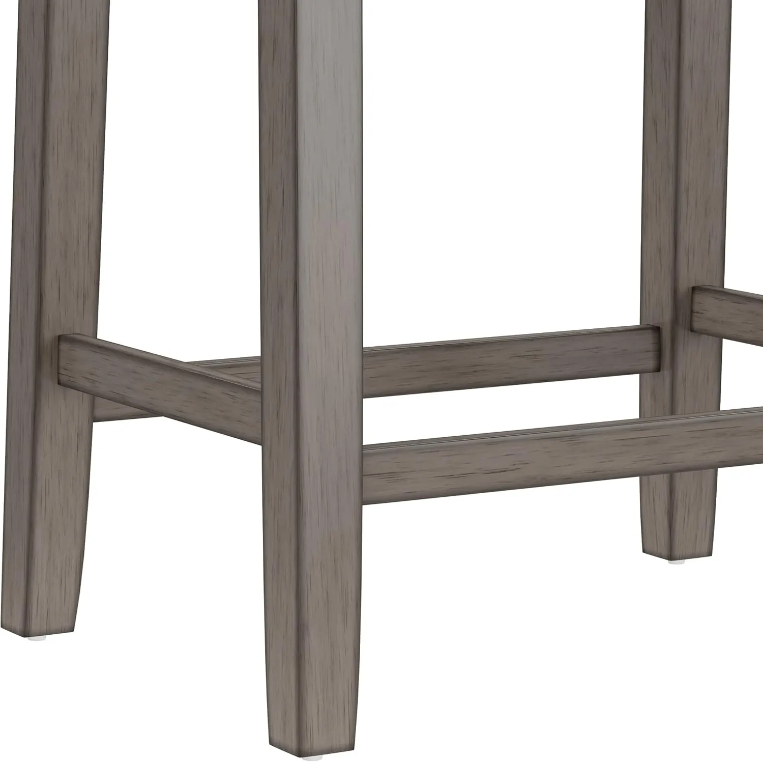 Hillsdale, Fiddler Wood Backless Counter Height Stool with Saddle-Style Seat, Aged Gray