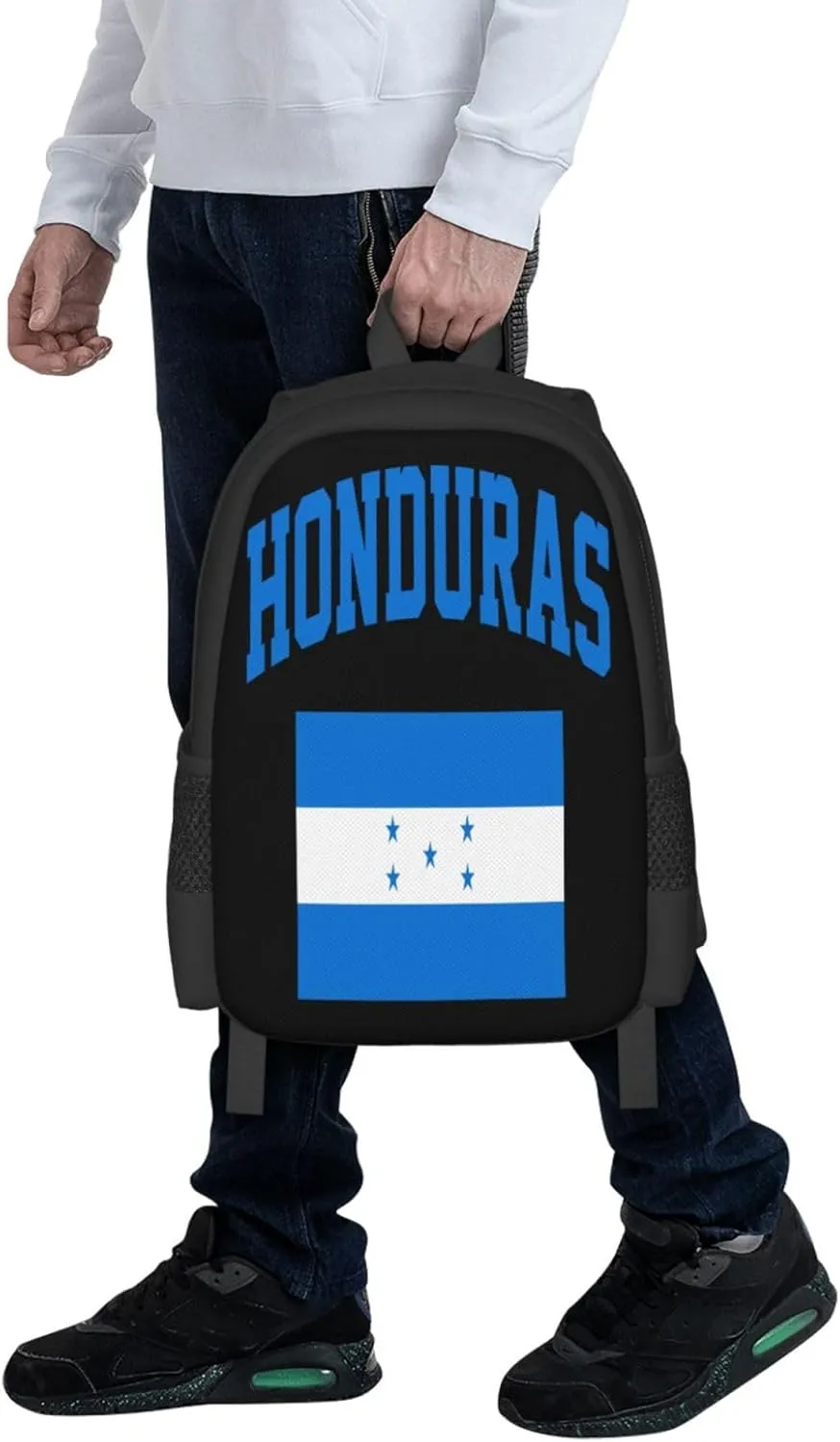 Honduras Flag Casual Backpack Large Capacity Backpacks 15 Inch Laptop Back Pack Travel Rucksack Daypack Commuter Bags with Adjustable Strap for Camping