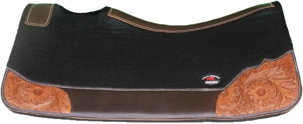Horse 32"x30" Western Contoured Wool Felt Therapeutic Saddle Pad 39252