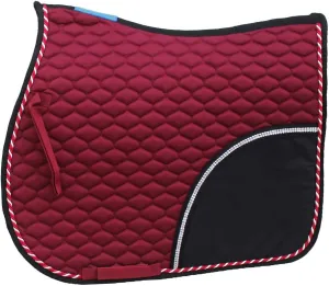 Horse Cotton All Purpose Show Quilted English Saddle PAD Trail Burgundy 72F31