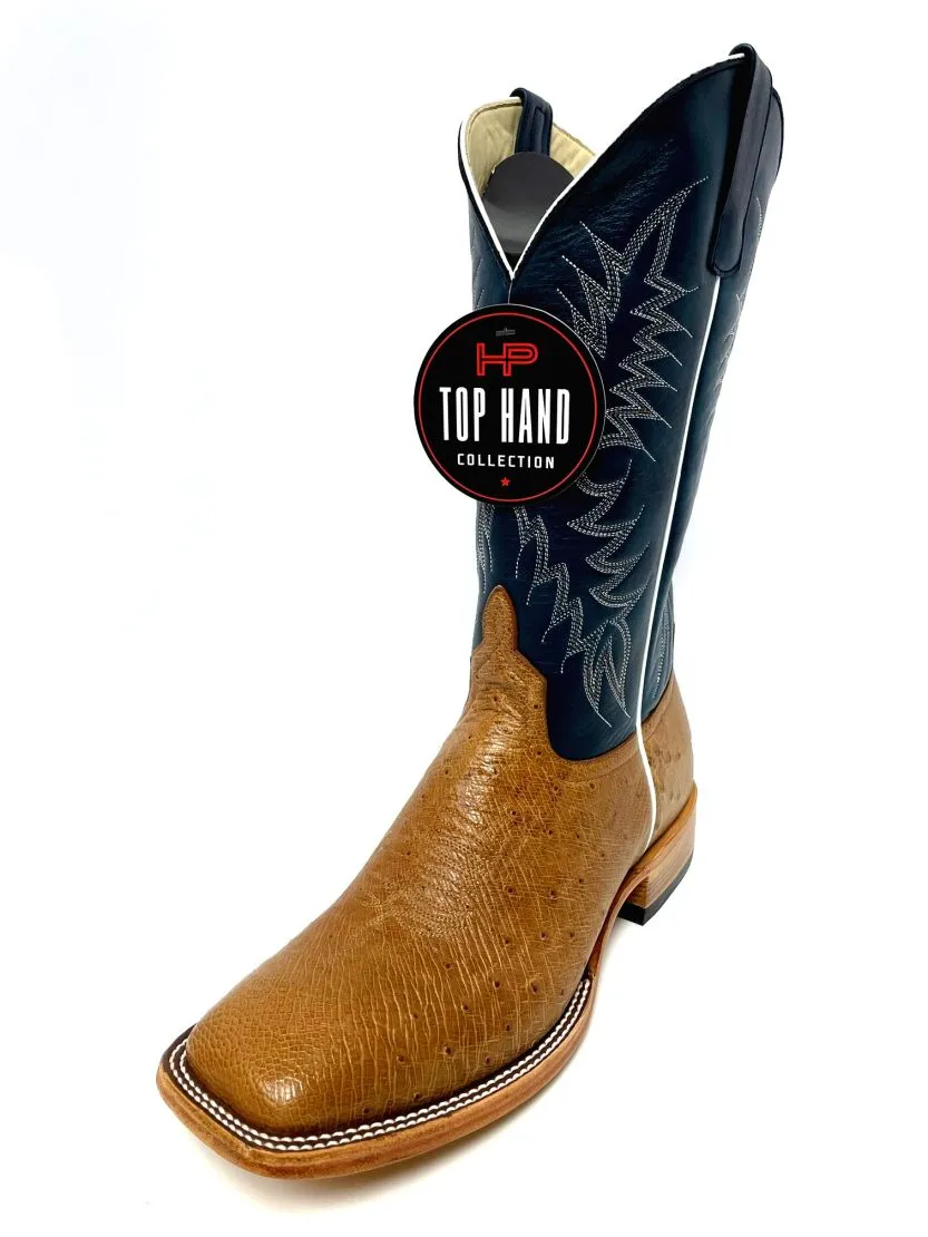 Horse Power Top Hand Men's Antique Saddle Smooth Ostrich HP8011