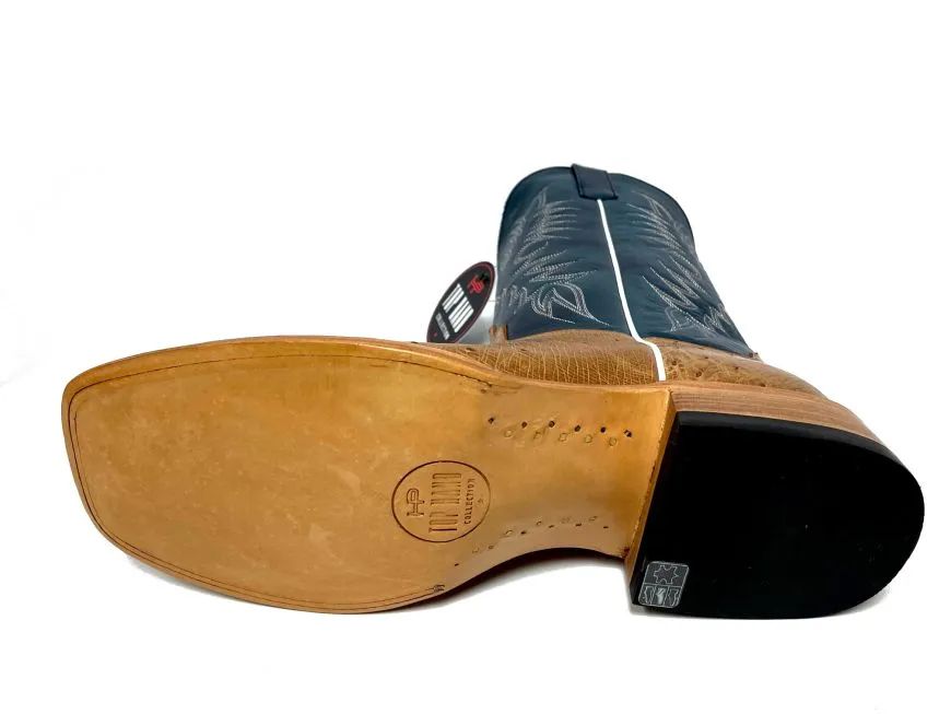 Horse Power Top Hand Men's Antique Saddle Smooth Ostrich HP8011