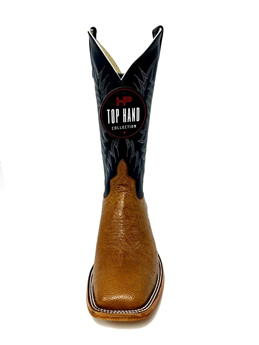 Horse Power Top Hand Men's Antique Saddle Smooth Ostrich HP8011